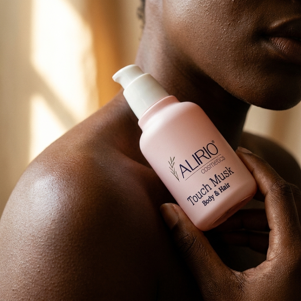 Model_holding_ALIRIO_bottle