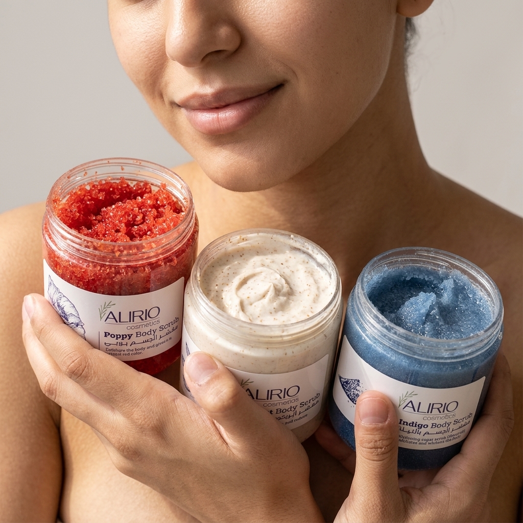 Model_holding_body_scrub_jars_202607210359